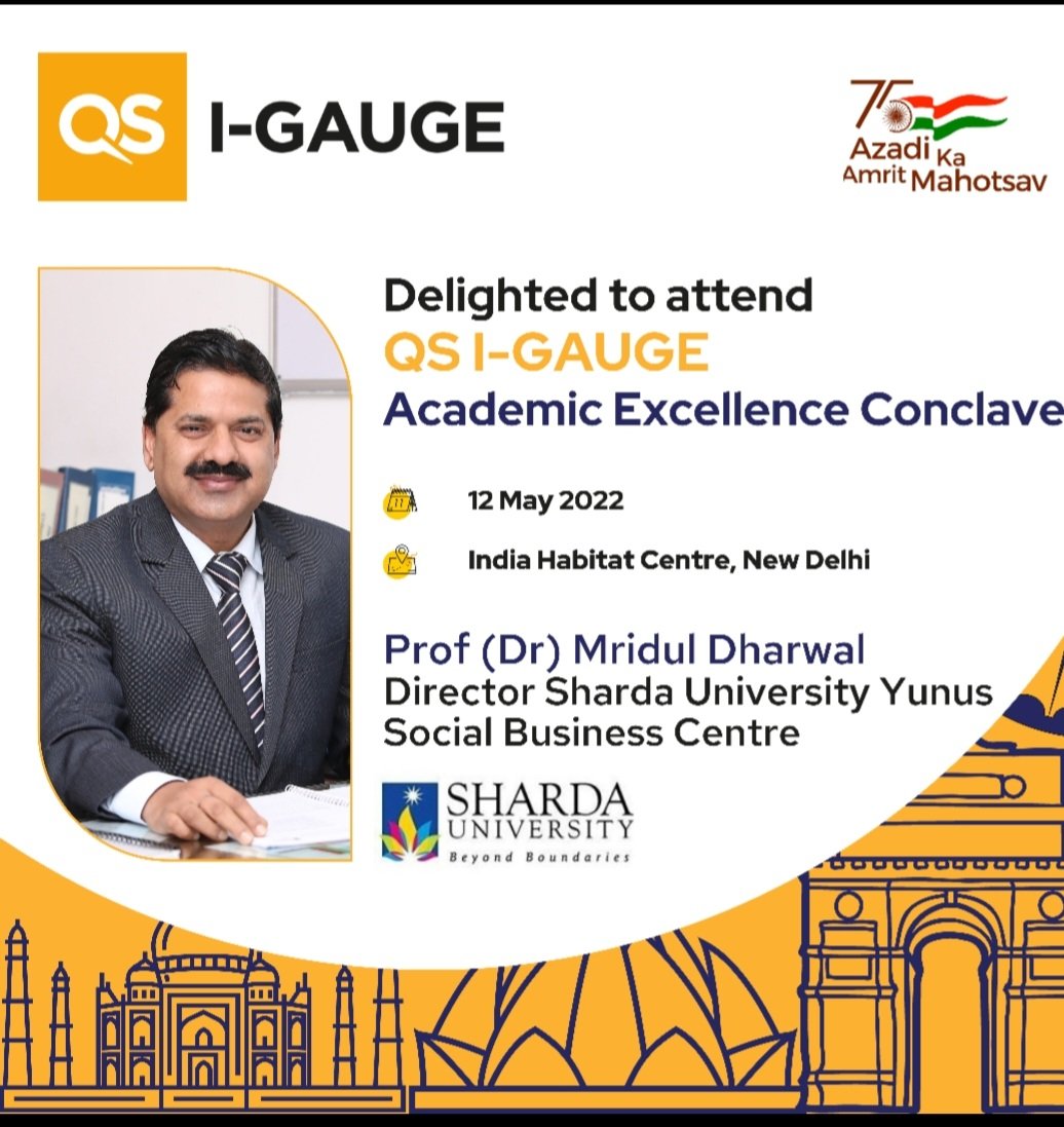 Participation in the QS I-GAUGE Academic Excellence Conclave at India Habitat Centre on 12 May 2022.
