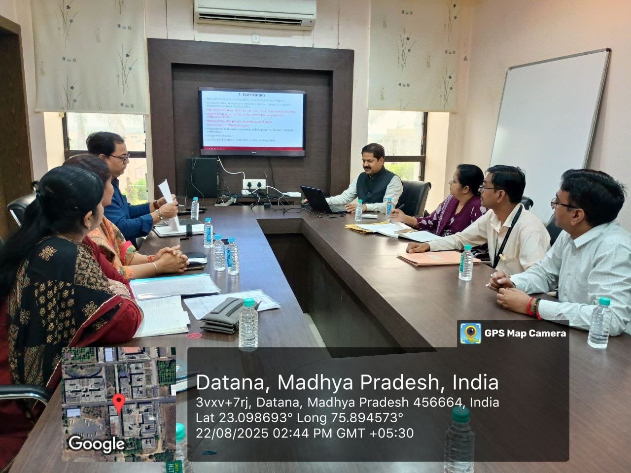 A working meeting on curriculum and institutional quality systems in Datana, Madhya Pradesh.